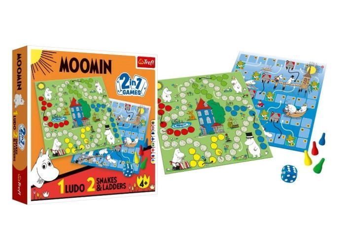 Лудо + Змії і Драбини 2в1: Мумі-тролі (Ludo + Snakes&ladders 2 in 1: Moomin) trfl087 фото