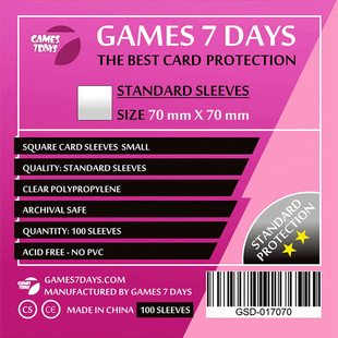 Протектори для карт Games7days (70 х 70 мм, 100 шт.) (STANDART) GSD-017070 фото