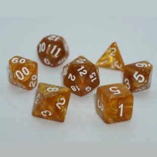 Набір дайсів PEARL 7 DICE SET GOLD g7dpearl01 фото