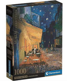 Пазли 1000 ел. Вінсент ван Гог "Нічна тераса кафе" "Музейна колекція" Clementoni clmntn39969 фото
