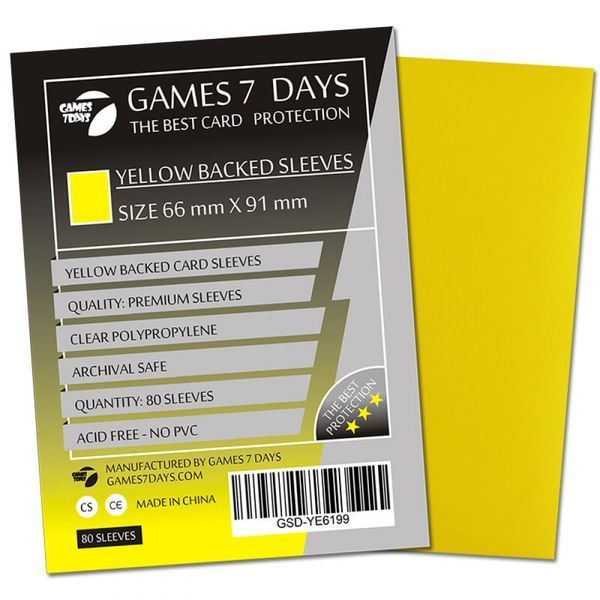 Протектори Games7days 66 x 91 мм Yellow Premium MTG Standart (80 шт.)  GSD-YE6691 фото