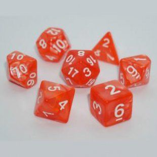 Набір дайсів PEARL 7 DICE SET CORAL g7dpearl21 фото