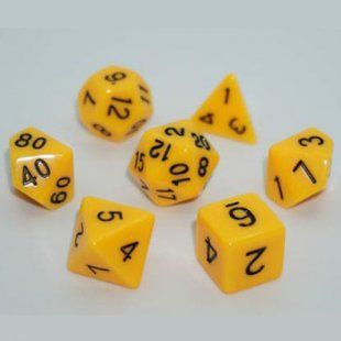 Набір дайсів OPAQUE 7 DICE SET YELLOW g7dopaq11 фото