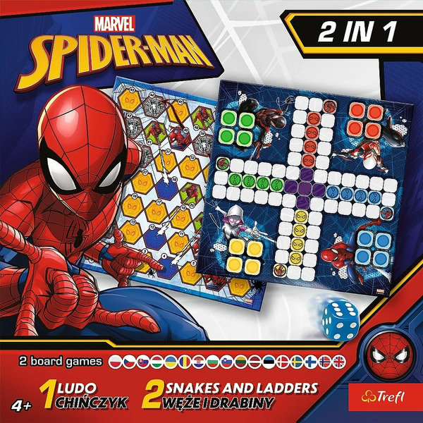 Лудо + Змії і Драбини 2в1: Людина-павук (Ludo + Snakes&ladders 2 in 1: Spider-man) trfl197 фото