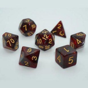 Набір дайсів GALAXY 7 DICE SET RED g7dgala06 фото