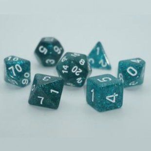 Набір дайсів GLITTER 7 DICE SET AQUA g7dglit09 фото