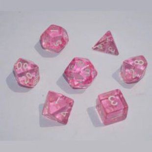 Набір дайсів TRANSPARENT 7 DICE SET PINK g7dtran12 фото