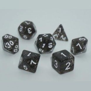 Набір дайсів GLITTER 7 DICE SET BLACK g7dglit10 фото