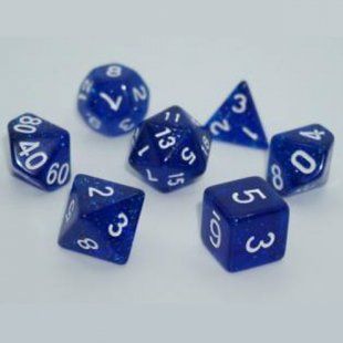 Набір дайсів GLITTER 7 DICE SET BLUE g7dglit10 фото
