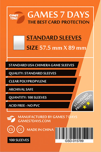 Протектори для карт Games7days (57.5 х 89 мм, 100 шт.) (STANDART) GSD-015789 фото