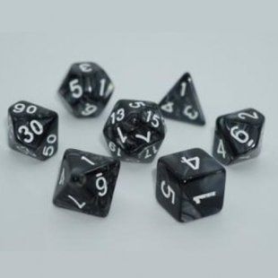 Набір дайсів PEARL 7 DICE SET BLACK g7dpearl02 фото