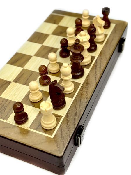Шаховий та шашковий набір 30x15x5см SHA-002 фото