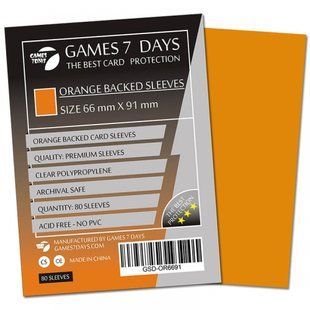 Протектори Games7days 66 x 91 мм Orange Premium MTG Standart (80 шт.) GSD-OR6691 фото