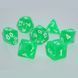 Набір дайсів GLITTER 7 DICE SET LIGHT GREEN g7dglit05 фото 5