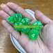 Набір дайсів GLITTER 7 DICE SET LIGHT GREEN g7dglit05 фото 3