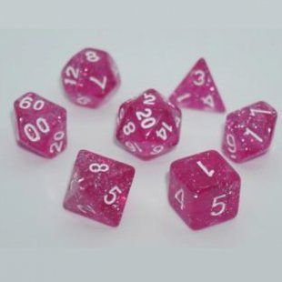 Набір дайсів GLITTER 7 DICE SET PINK g7dglit13 фото
