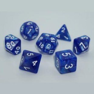 Набір дайсів PEARL 7 DICE SET BLUE g7dpearl07 фото