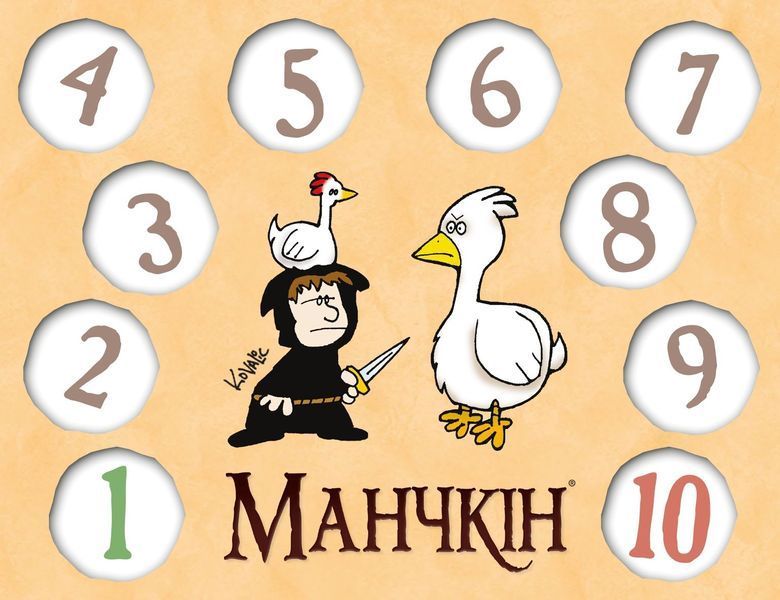 Набір лічильників рівнів до гри "Манчкін" (6 шт.) 10571 фото