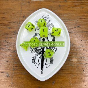 Набір дайсів GLOW IN THE DARK 7 DICE SET YELLOW g7dglow01 фото