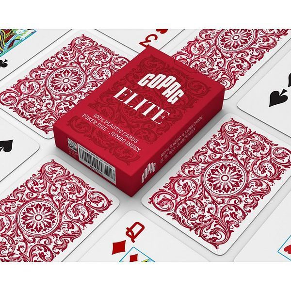 Пластикові карти Copag Elite 100% Plastic Jumbo Ind. Red cpg003 фото Пластикові карти Copag Elite 100% Plastic Jumbo Ind. Red cpg003 фото