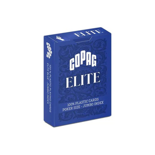 Пластикові карти Copag Elite 100% Plastic Jumbo Ind. Blue cpg004 фото