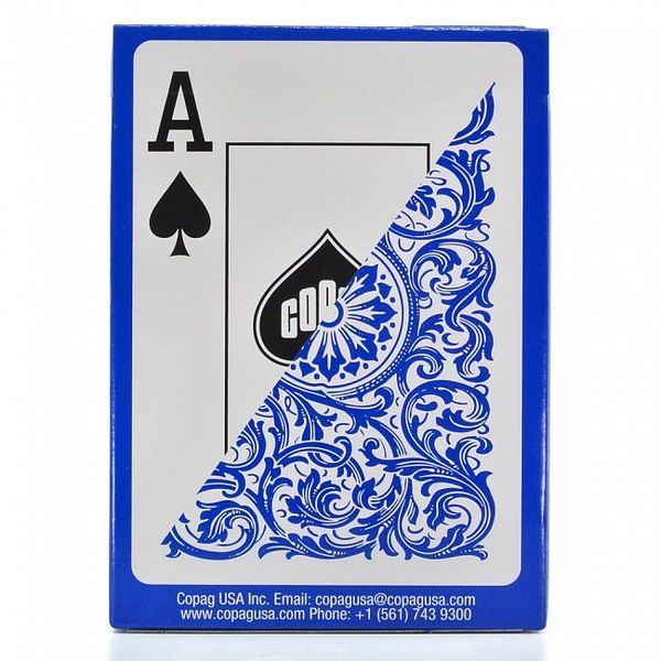 Пластикові карти Copag Elite 100% Plastic Jumbo Ind. Blue cpg004 фото