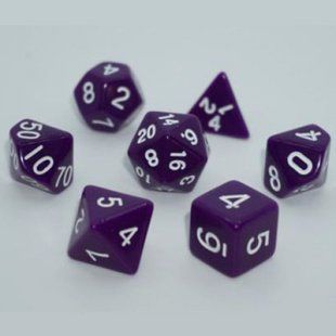 Набір дайсів OPAQUE 7 DICE SET DARK PURPLE g7dopaq09 фото