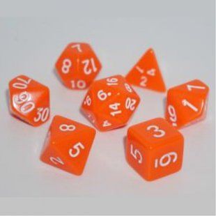 Набір дайсів OPAQUE 7 DICE SET ORANGE g7dopaq03 фото