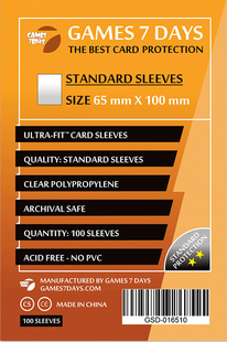 Протектори для карт Games7days (65 х 100 мм, 100 шт.) (STANDART) GSD-016510 фото