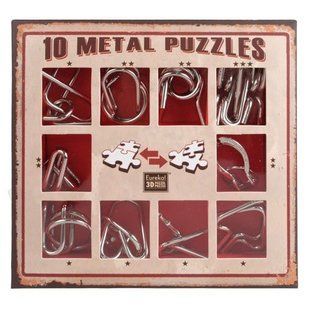 Червоний набір залізних головоломок (10 Metal Puzzle Red) 473358 фото