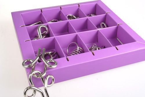 Фіолетовий набір залізних головоломок (10 Metal Puzzle Violet) 473359 фото